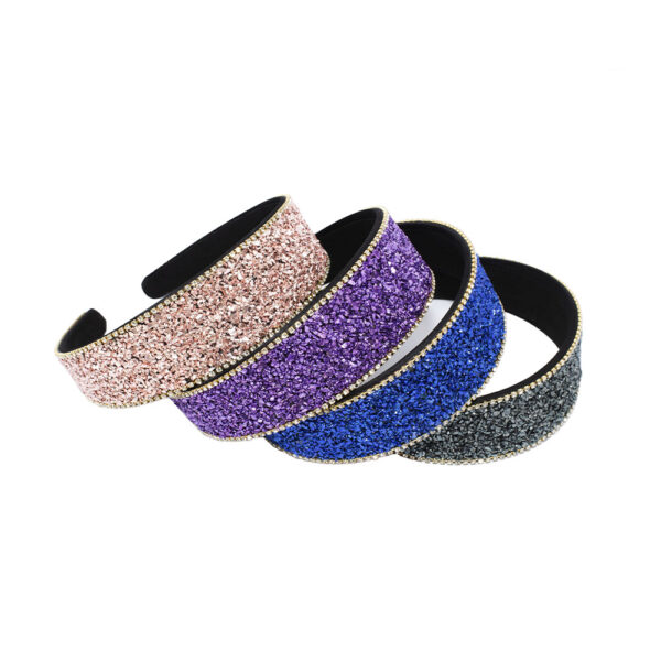 Leveä hiuspanta, kimallekoristeinen