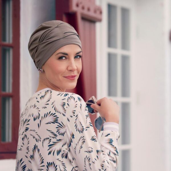 Hoc B. B. Becca turban, Dusty Brown